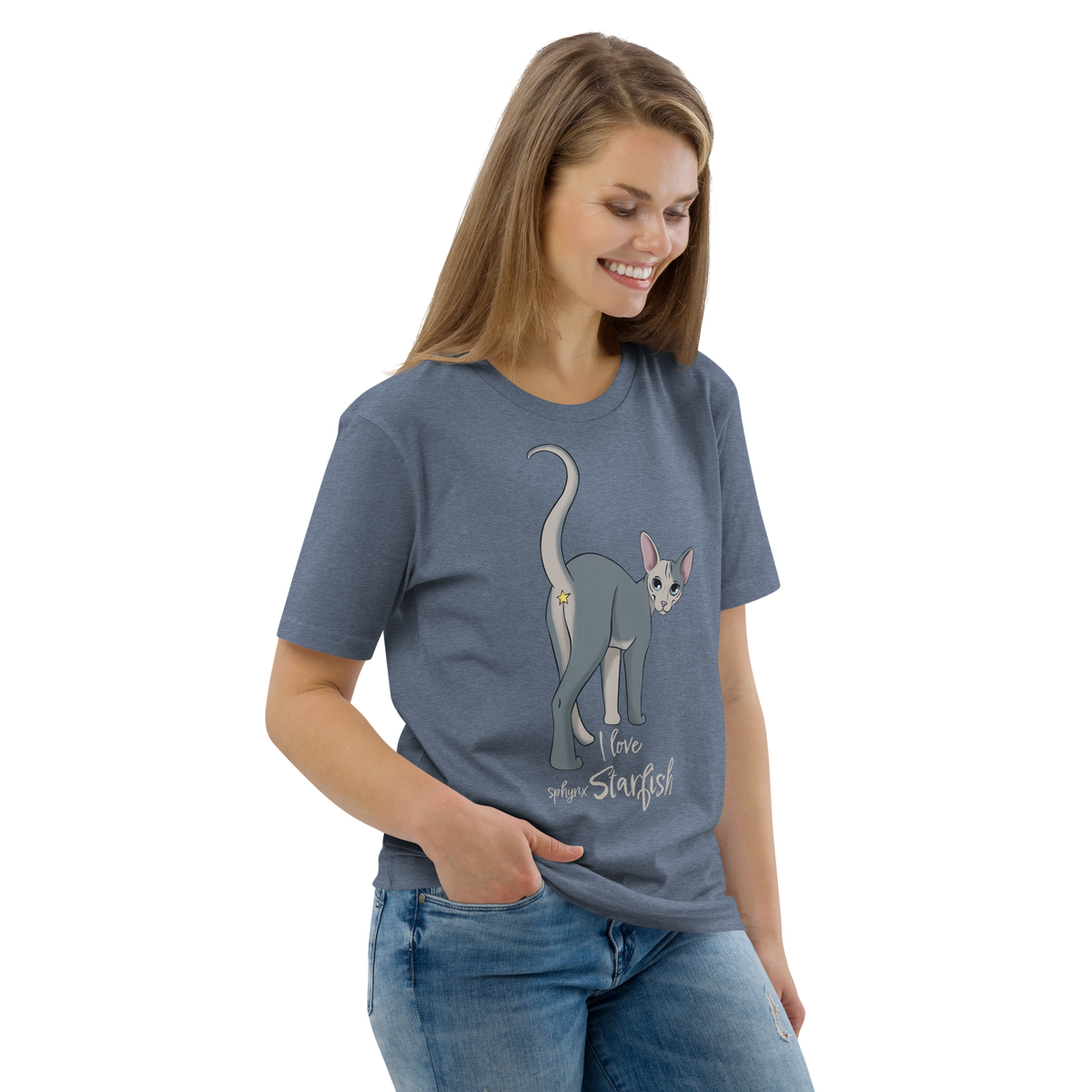"I LOVE SPHYNX STARFISH" UNISEX ECO TEE by ReNewedPet