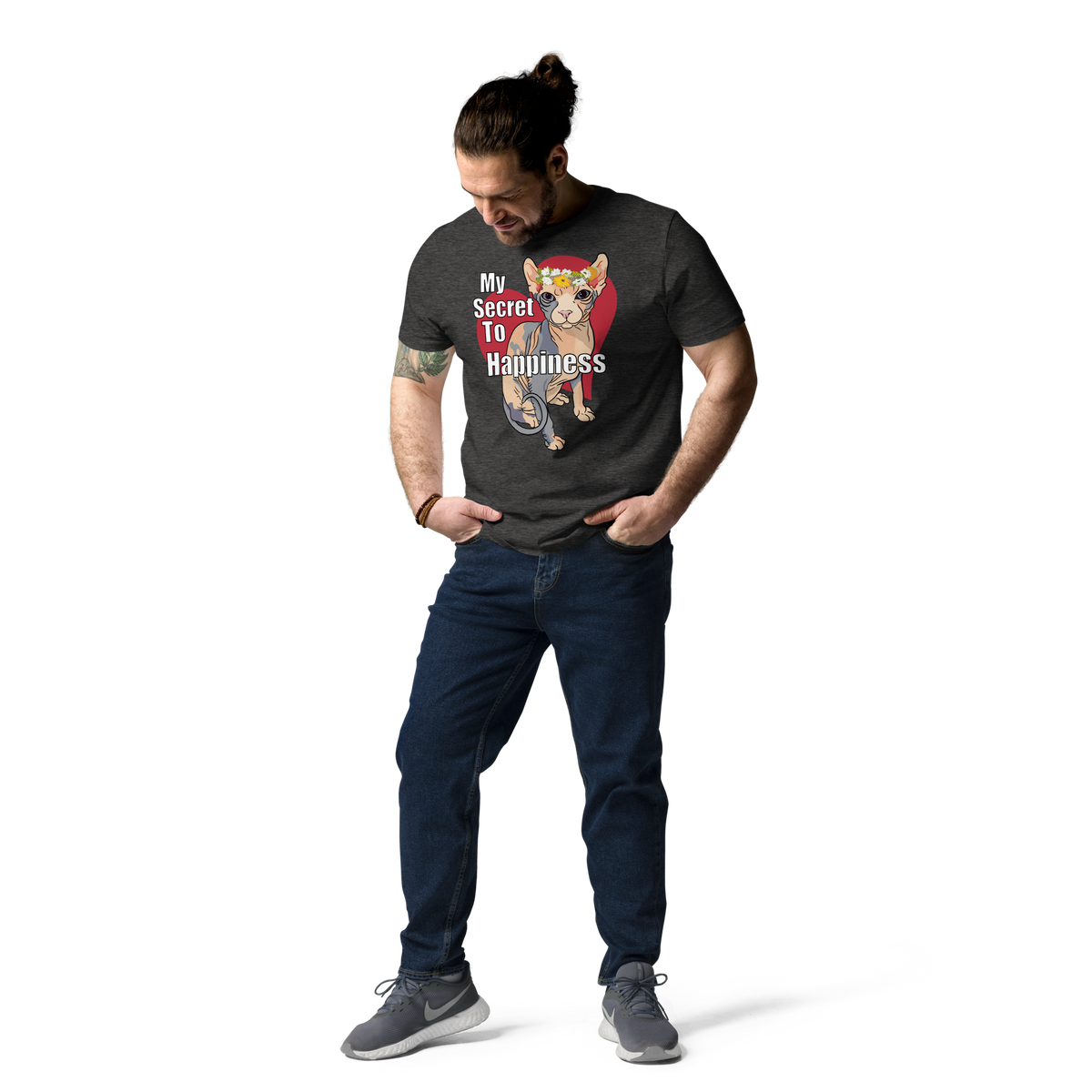 "MY SECRET TO HAPPINESS" UNISEX ECO TEE by ReNewedPet