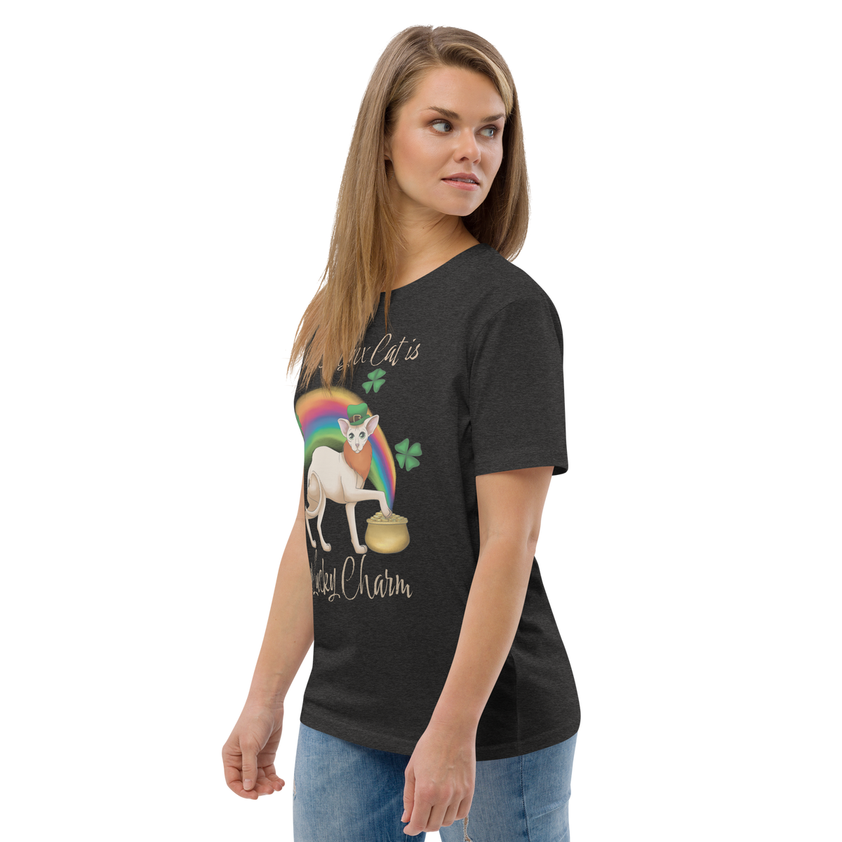 "MY SPHYNX CAT IS MY LUCKY CHARM" - UNISEX TEE by ReNewedPet