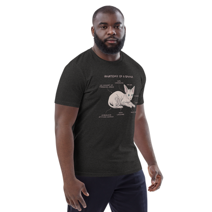 "ANATOMY OF A SPHYNX" UNISEX ORGANIC TEE by ReNewedPet