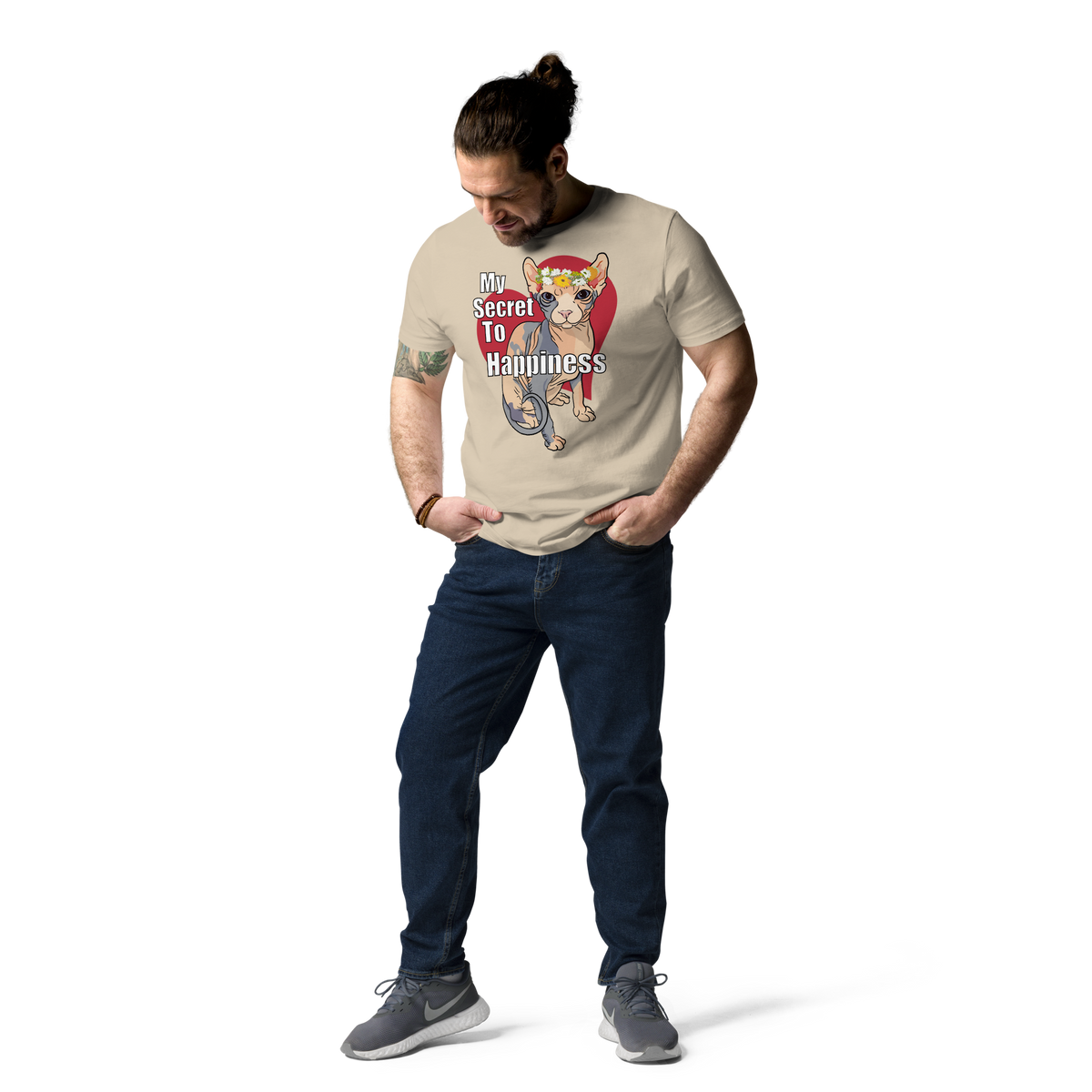 "MY SECRET TO HAPPINESS" UNISEX ECO TEE by ReNewedPet