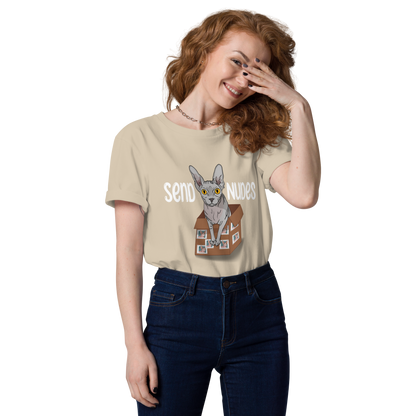 "SEND NUDES" UNISEX ECO TEE by ReNewedPet