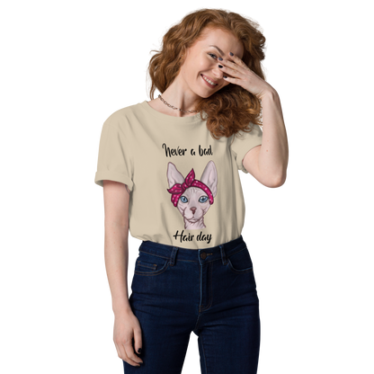 "NEVER A BAD HAIR DAY" UNISEX ECO TEE by ReNewedPet