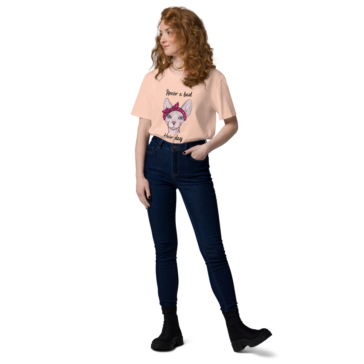 "NEVER A BAD HAIR DAY" UNISEX ECO TEE by ReNewedPet