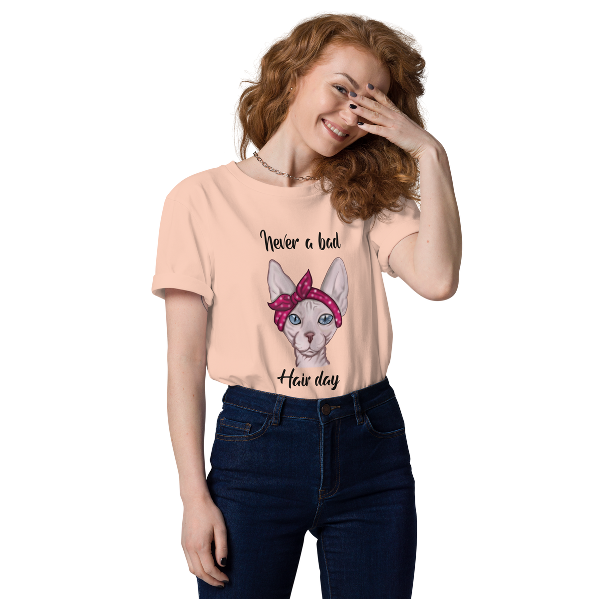 "NEVER A BAD HAIR DAY" UNISEX ECO TEE by ReNewedPet