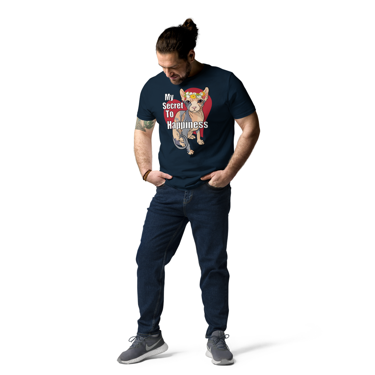 "MY SECRET TO HAPPINESS" UNISEX ECO TEE by ReNewedPet