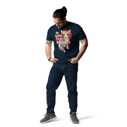 "MY SECRET TO HAPPINESS" UNISEX ECO TEE by ReNewedPet