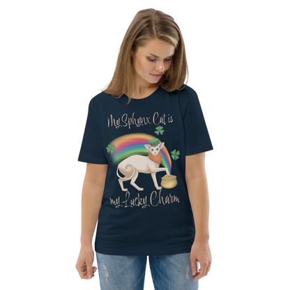 "MY SPHYNX CAT IS MY LUCKY CHARM" - UNISEX TEE by ReNewedPet