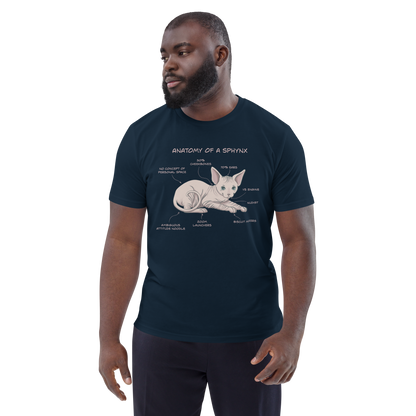 "ANATOMY OF A SPHYNX" UNISEX ORGANIC TEE by ReNewedPet
