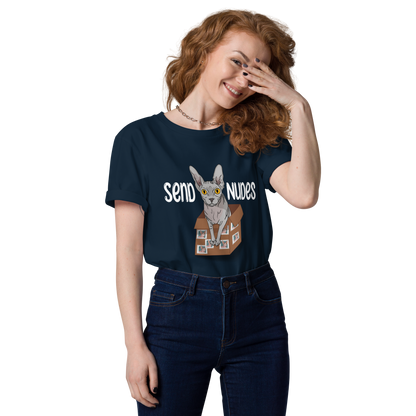 "SEND NUDES" UNISEX ECO TEE by ReNewedPet