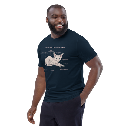 "ANATOMY OF A SPHYNX" UNISEX ORGANIC TEE by ReNewedPet