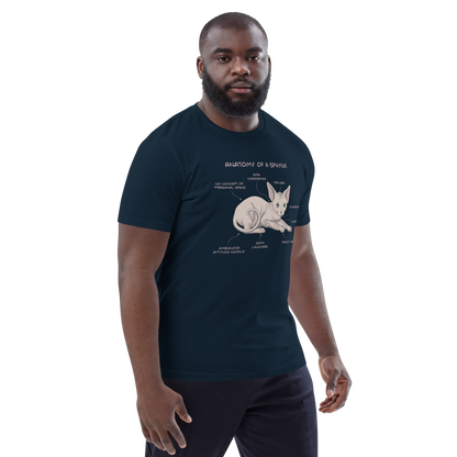"ANATOMY OF A SPHYNX" UNISEX ORGANIC TEE by ReNewedPet