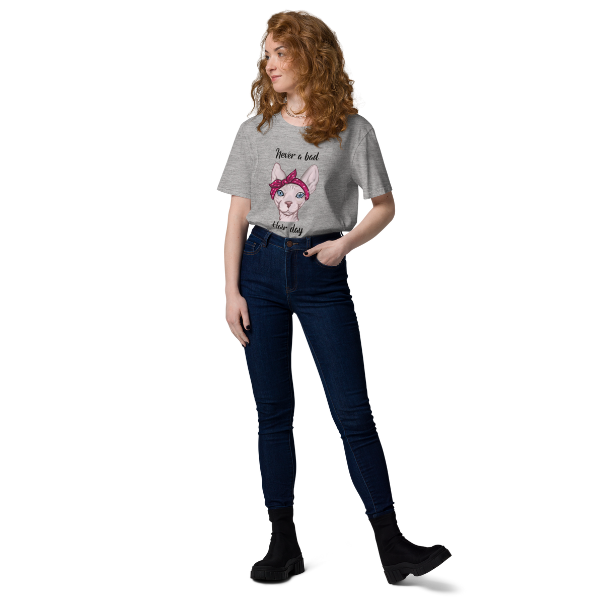 "NEVER A BAD HAIR DAY" UNISEX ECO TEE by ReNewedPet