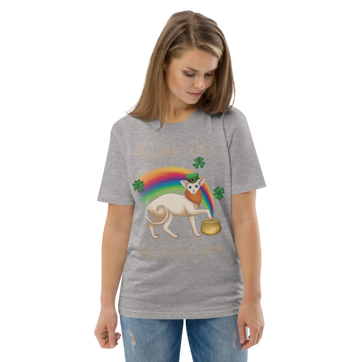 "MY SPHYNX CAT IS MY LUCKY CHARM" - UNISEX TEE by ReNewedPet