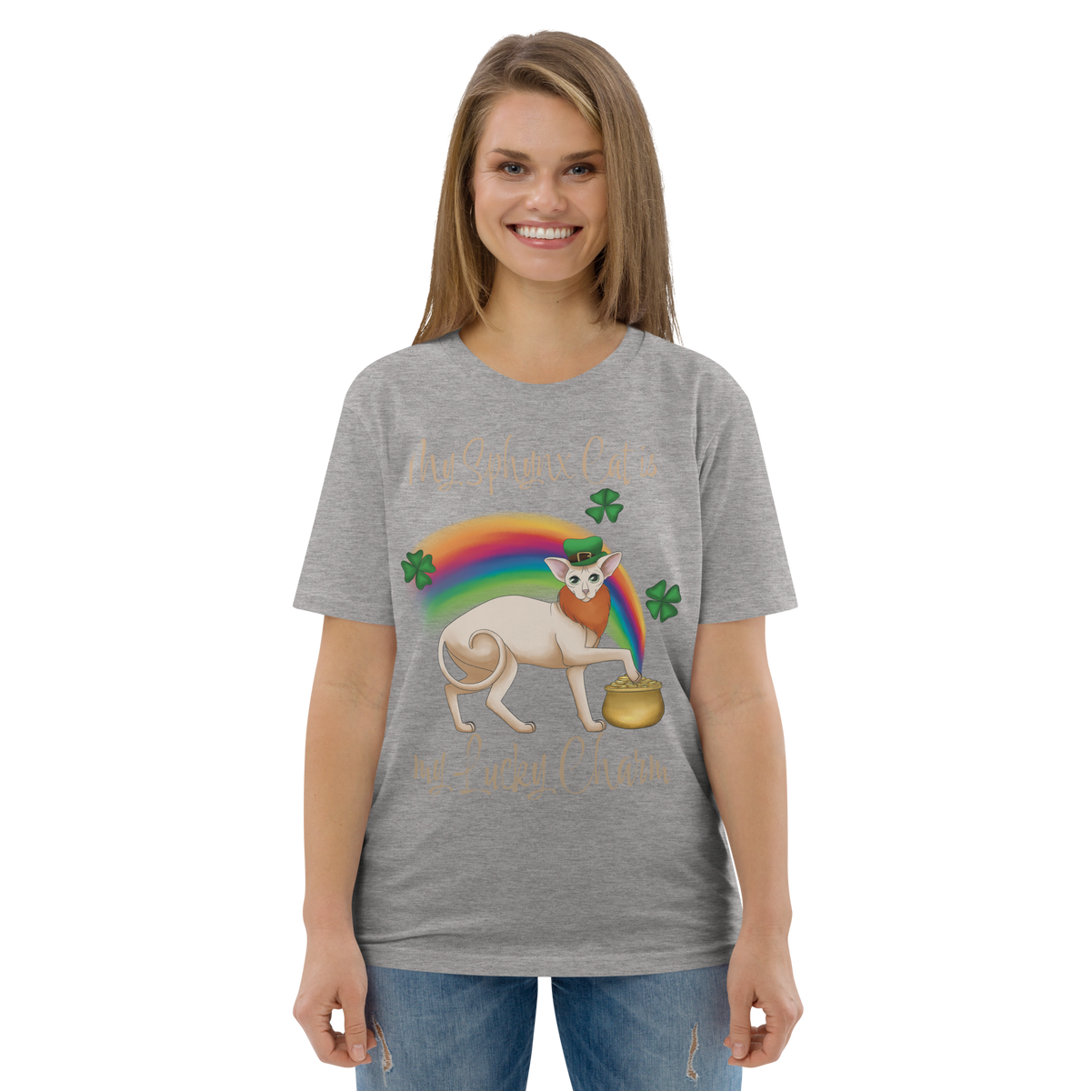 "MY SPHYNX CAT IS MY LUCKY CHARM" - UNISEX TEE by ReNewedPet