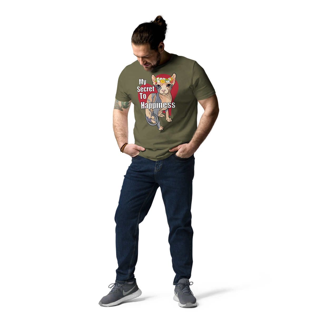 "MY SECRET TO HAPPINESS" UNISEX ECO TEE by ReNewedPet