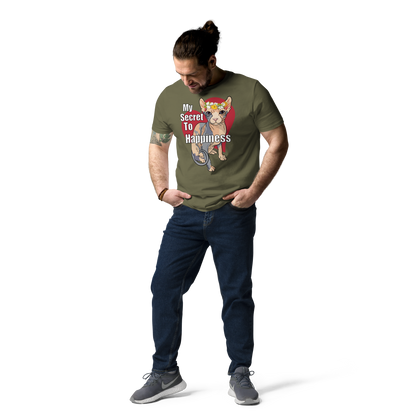 "MY SECRET TO HAPPINESS" UNISEX ECO TEE by ReNewedPet