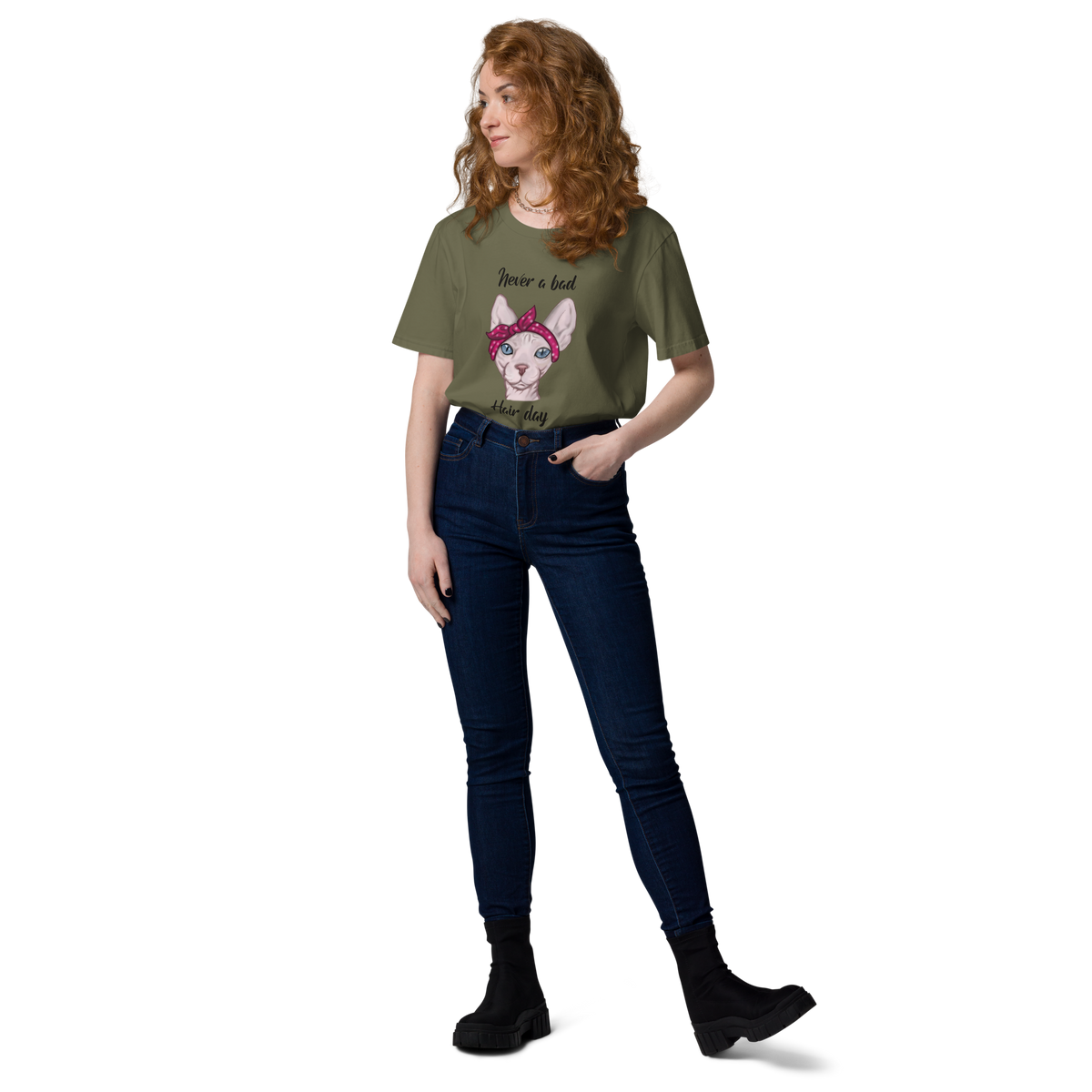 "NEVER A BAD HAIR DAY" UNISEX ECO TEE by ReNewedPet