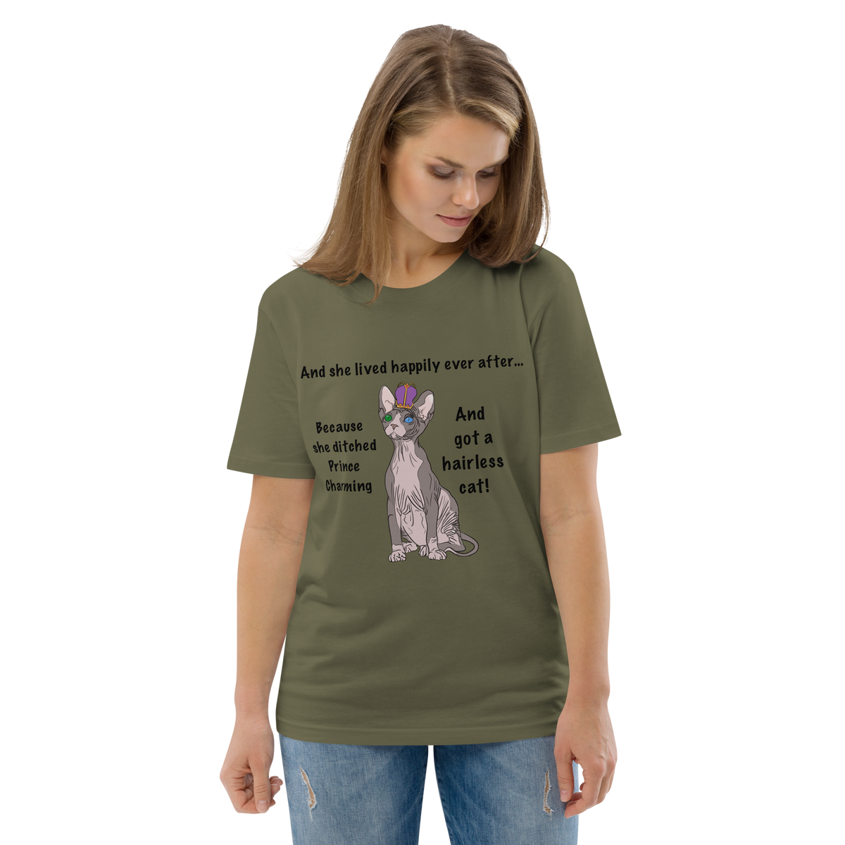 "DITCHED PRINCE CHARMING & GOT A SPHYNX CAT" ECO TEE by ReNewedPet