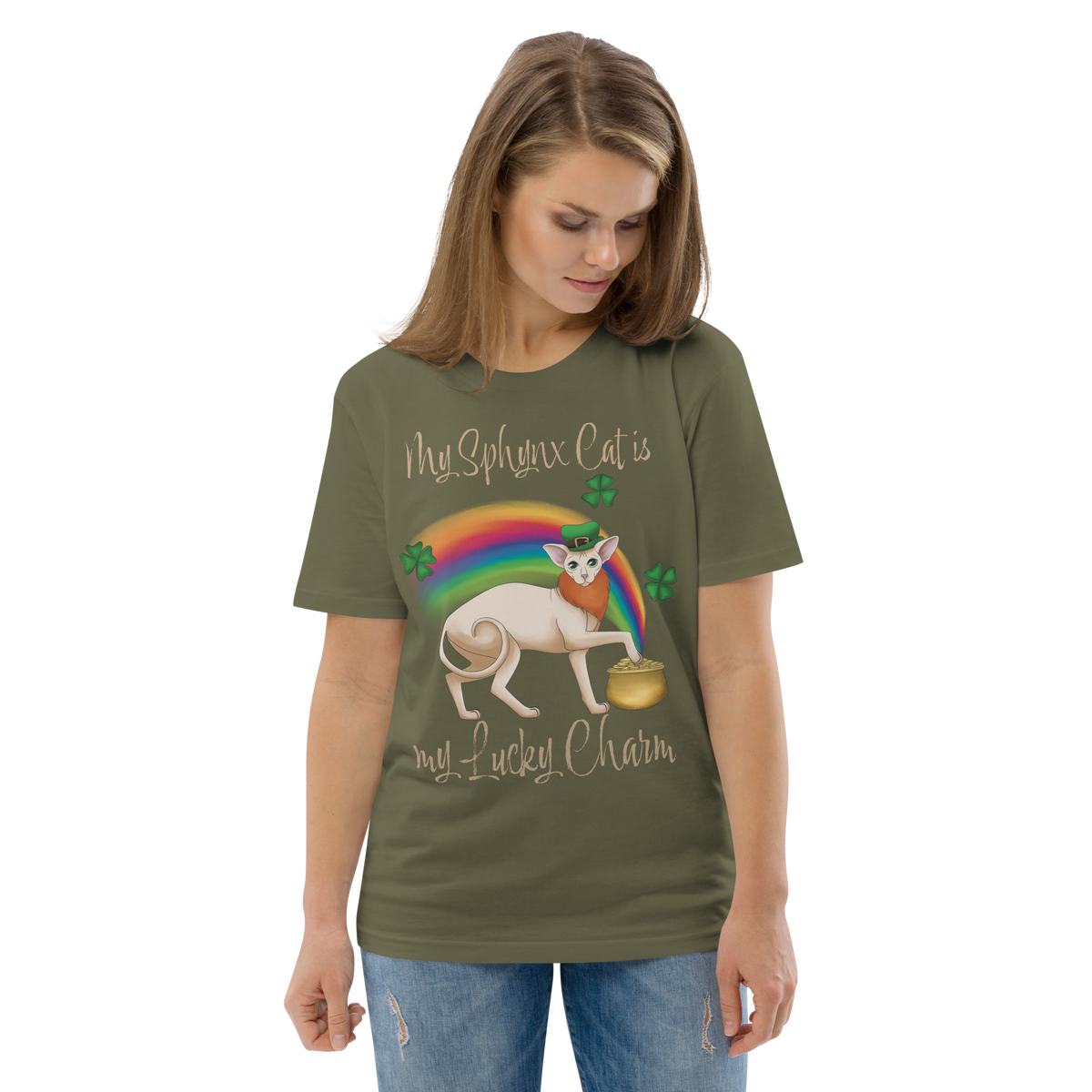 "MY SPHYNX CAT IS MY LUCKY CHARM" - UNISEX TEE by ReNewedPet