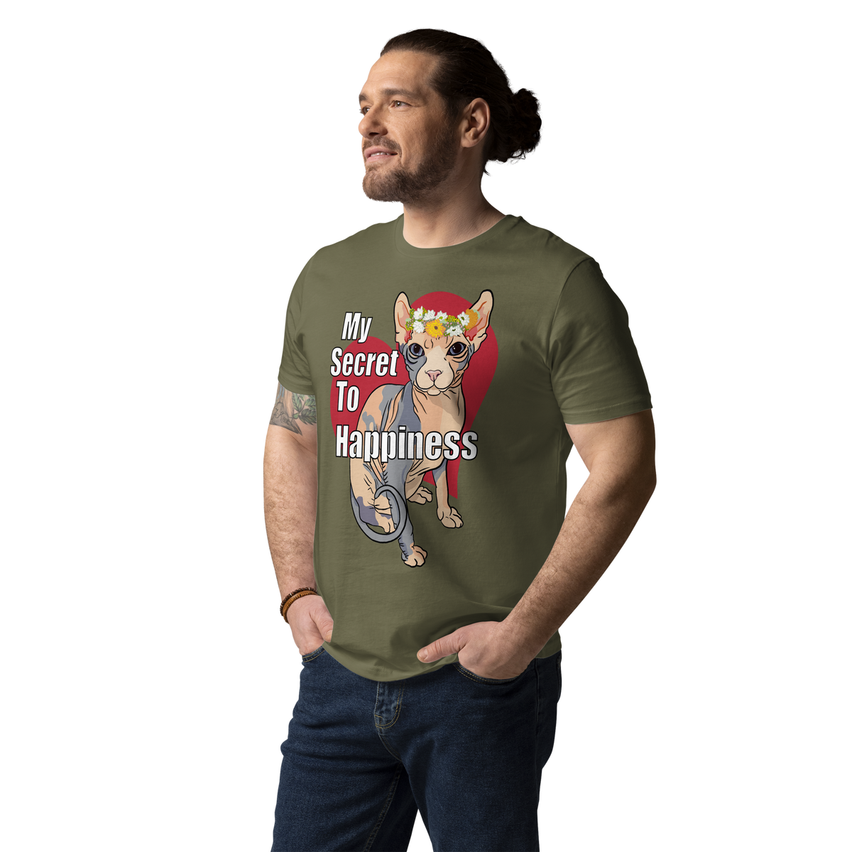 "MY SECRET TO HAPPINESS" UNISEX ECO TEE by ReNewedPet