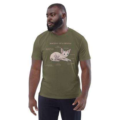 "ANATOMY OF A SPHYNX" UNISEX ORGANIC TEE by ReNewedPet