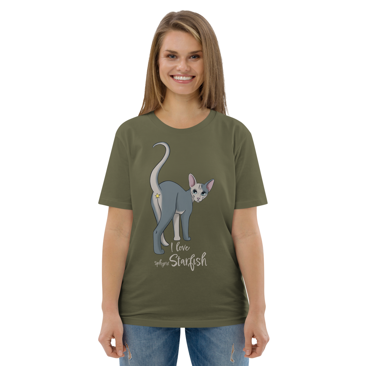 "I LOVE SPHYNX STARFISH" UNISEX ECO TEE by ReNewedPet