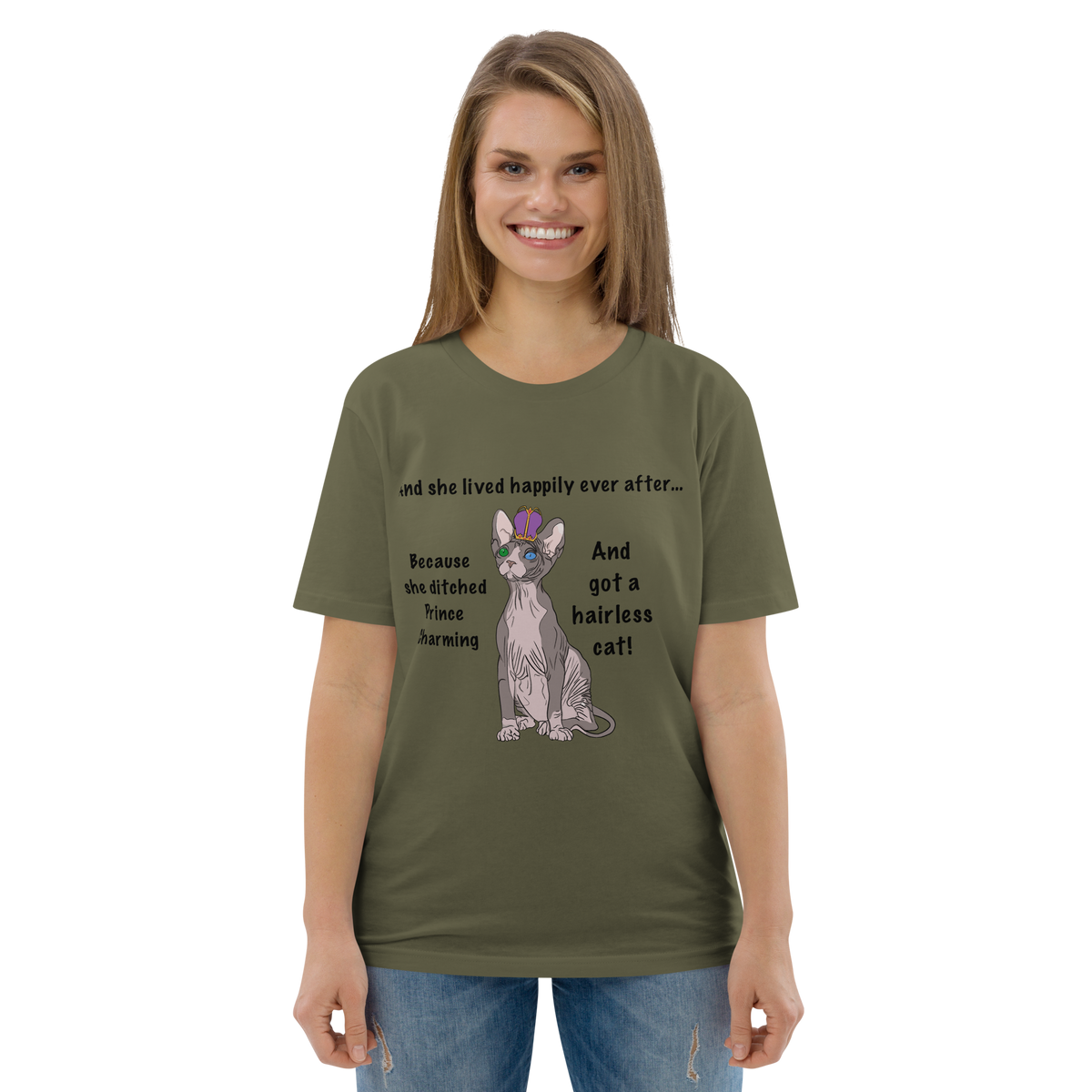 "DITCHED PRINCE CHARMING & GOT A SPHYNX CAT" ECO TEE by ReNewedPet