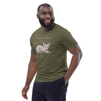 "ANATOMY OF A SPHYNX" UNISEX ORGANIC TEE by ReNewedPet