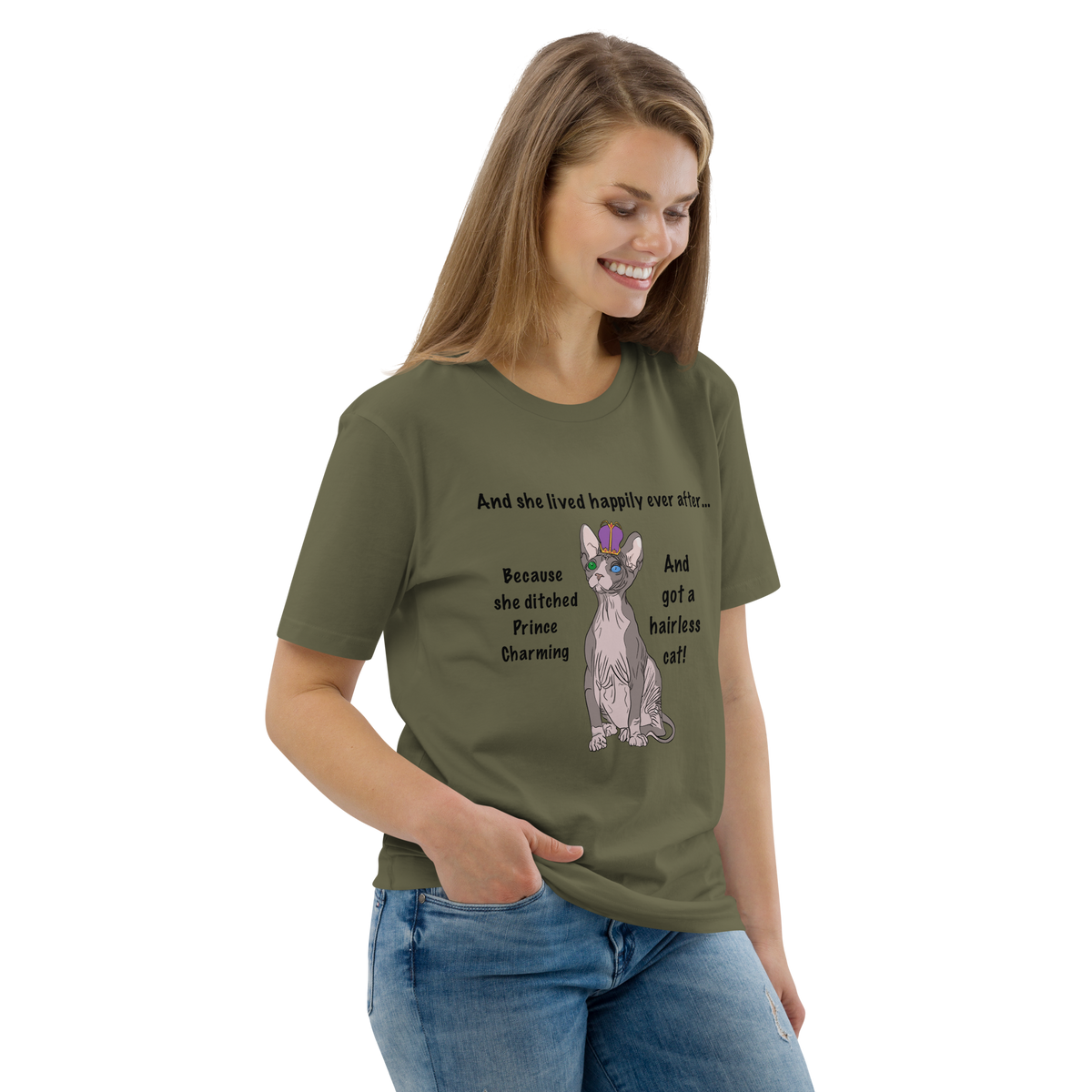 "DITCHED PRINCE CHARMING & GOT A SPHYNX CAT" ECO TEE by ReNewedPet