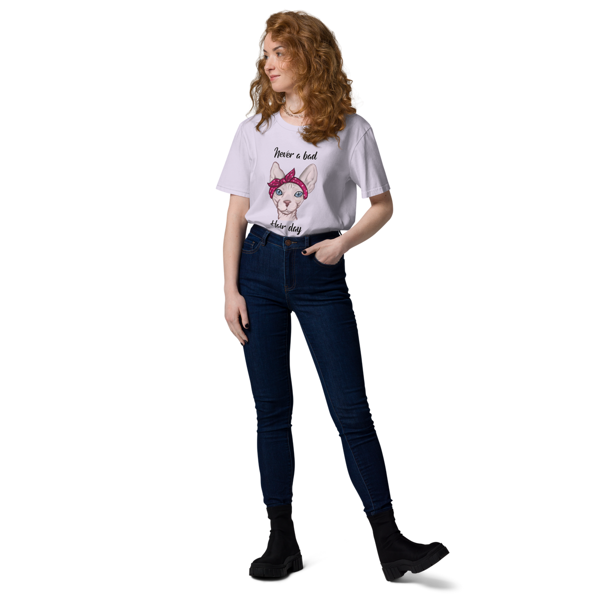 "NEVER A BAD HAIR DAY" UNISEX ECO TEE by ReNewedPet