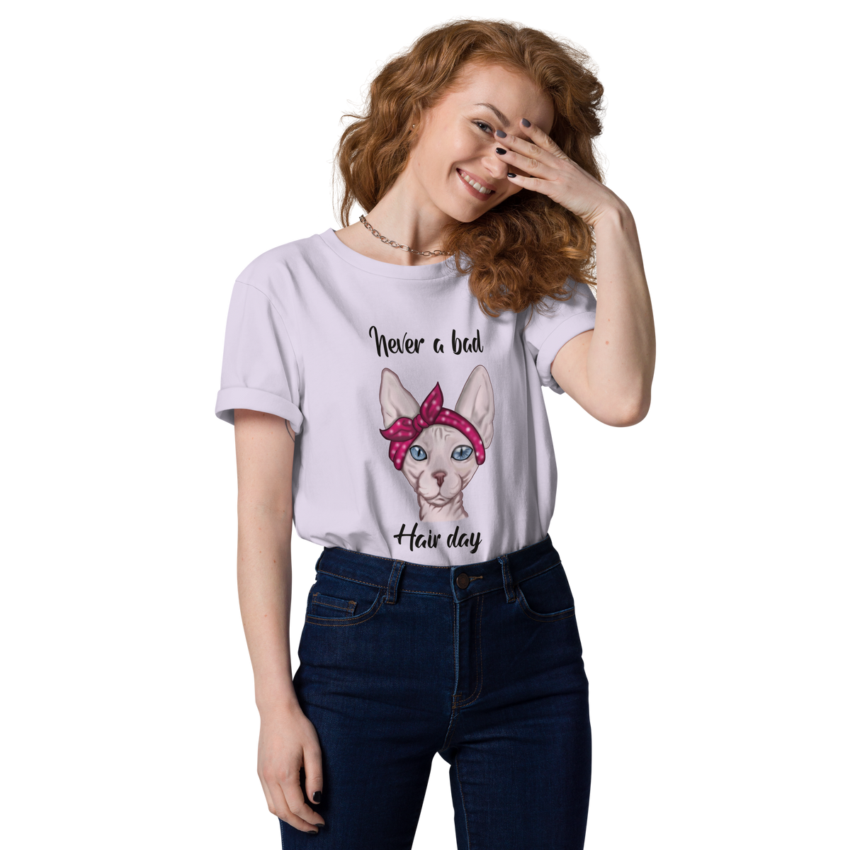 "NEVER A BAD HAIR DAY" UNISEX ECO TEE by ReNewedPet