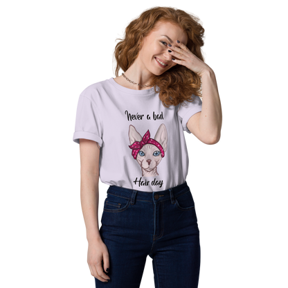 "NEVER A BAD HAIR DAY" UNISEX ECO TEE by ReNewedPet