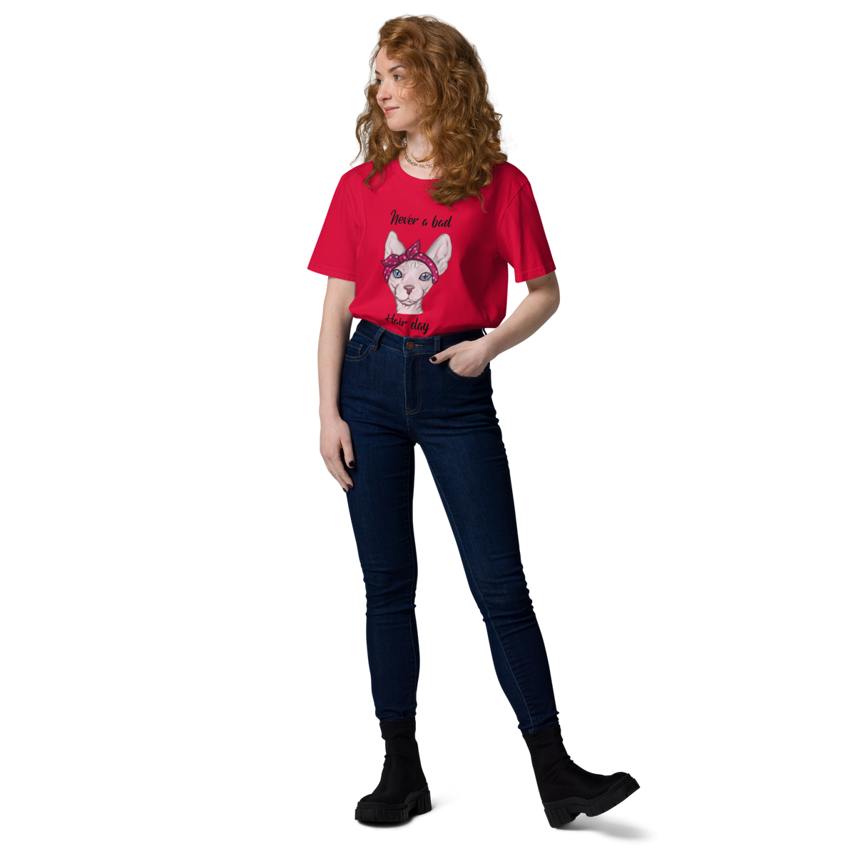 "NEVER A BAD HAIR DAY" UNISEX ECO TEE by ReNewedPet