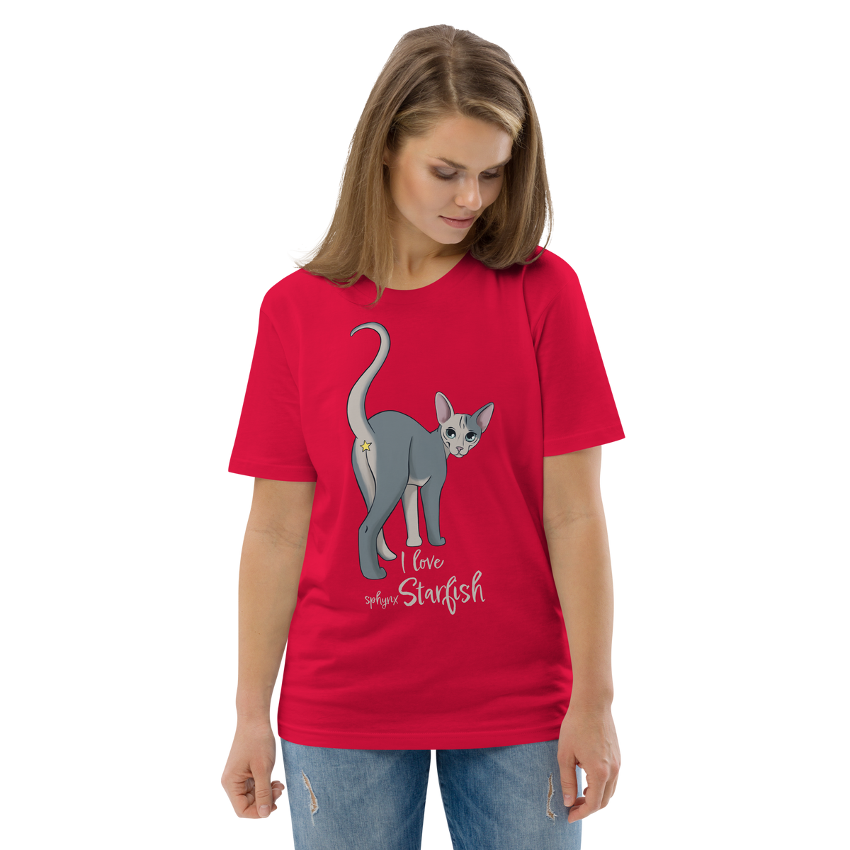 "I LOVE SPHYNX STARFISH" UNISEX ECO TEE by ReNewedPet