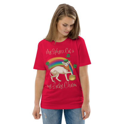 "MY SPHYNX CAT IS MY LUCKY CHARM" - UNISEX TEE by ReNewedPet