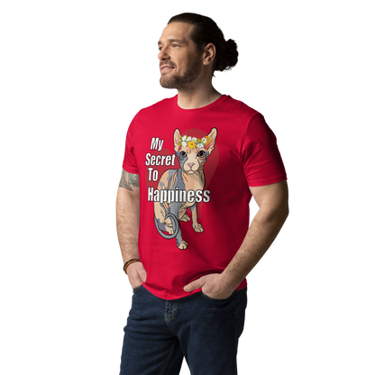 "MY SECRET TO HAPPINESS" UNISEX ECO TEE by ReNewedPet