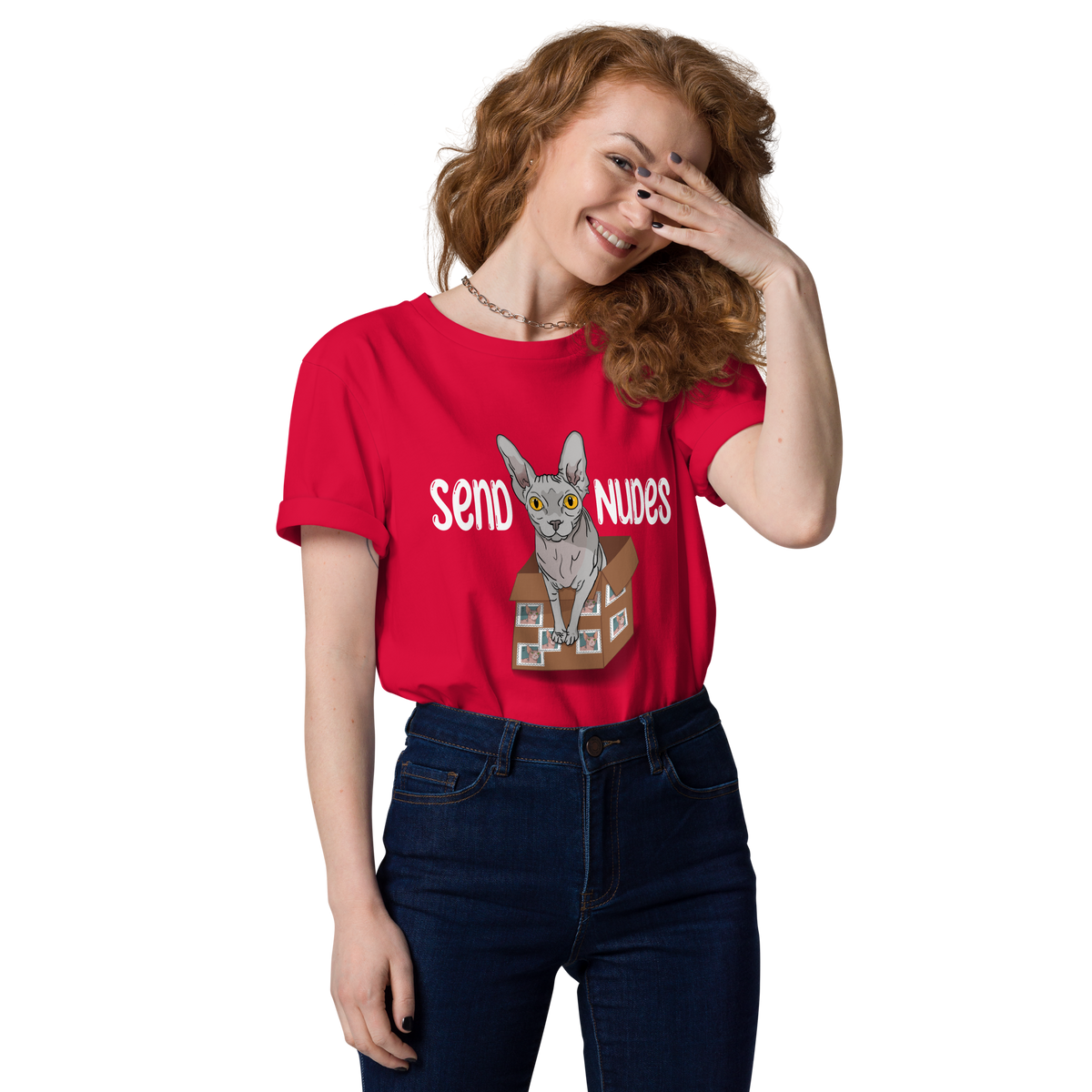 "SEND NUDES" UNISEX ECO TEE by ReNewedPet