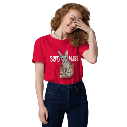 "SEND NUDES" UNISEX ECO TEE by ReNewedPet
