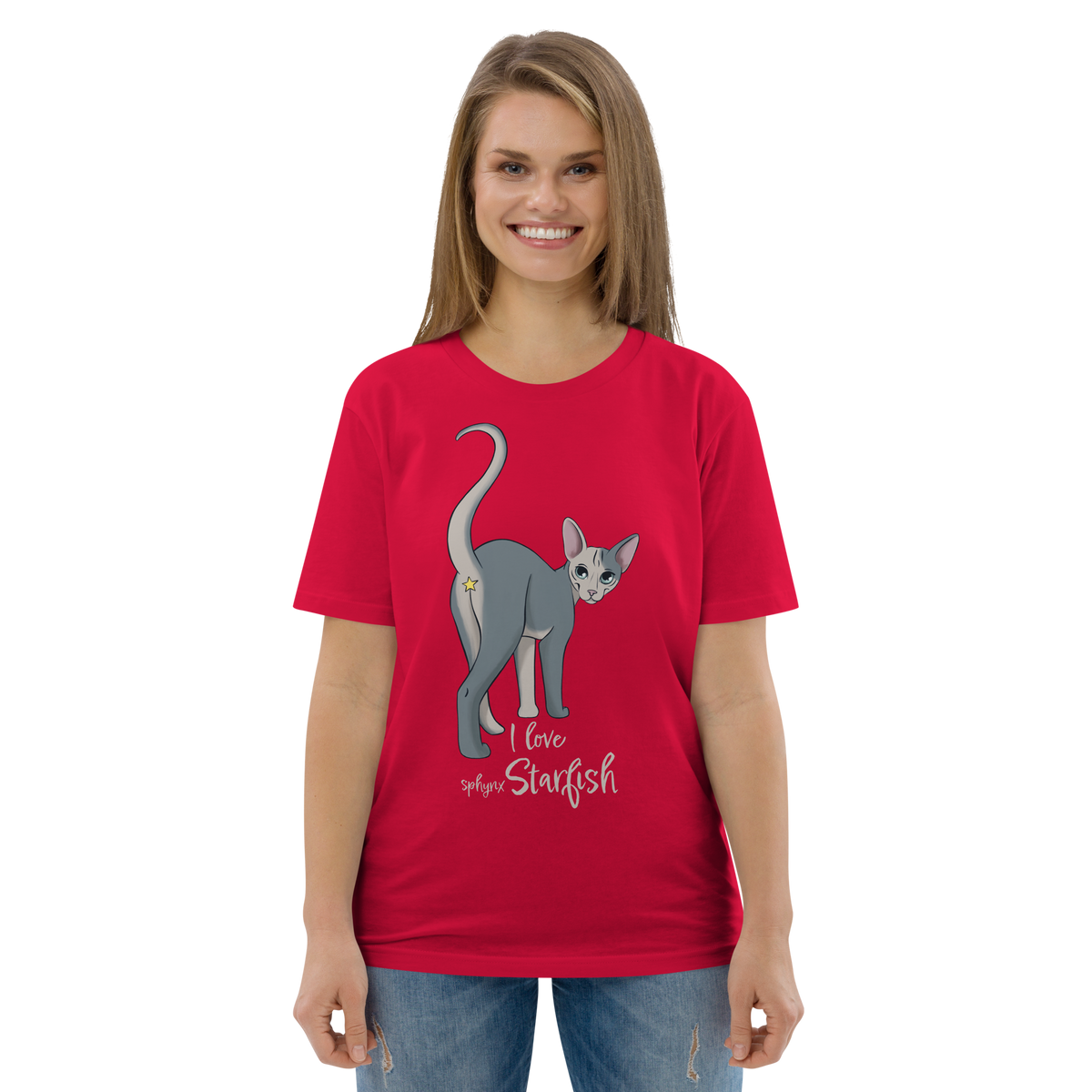 "I LOVE SPHYNX STARFISH" UNISEX ECO TEE by ReNewedPet