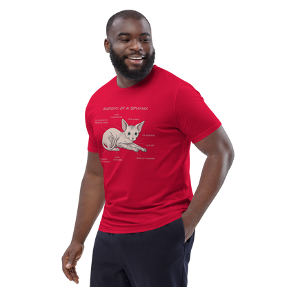 "ANATOMY OF A SPHYNX" UNISEX ORGANIC TEE by ReNewedPet