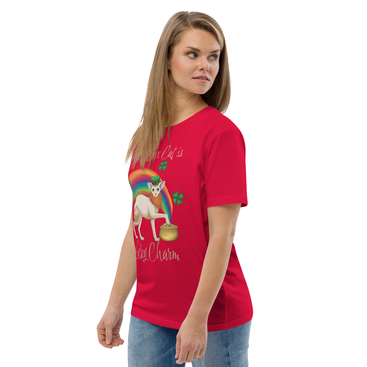 "MY SPHYNX CAT IS MY LUCKY CHARM" - UNISEX TEE by ReNewedPet
