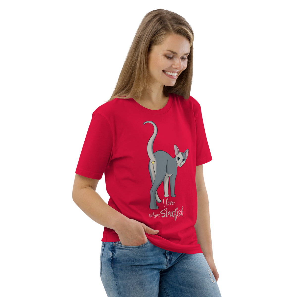 "I LOVE SPHYNX STARFISH" UNISEX ECO TEE by ReNewedPet