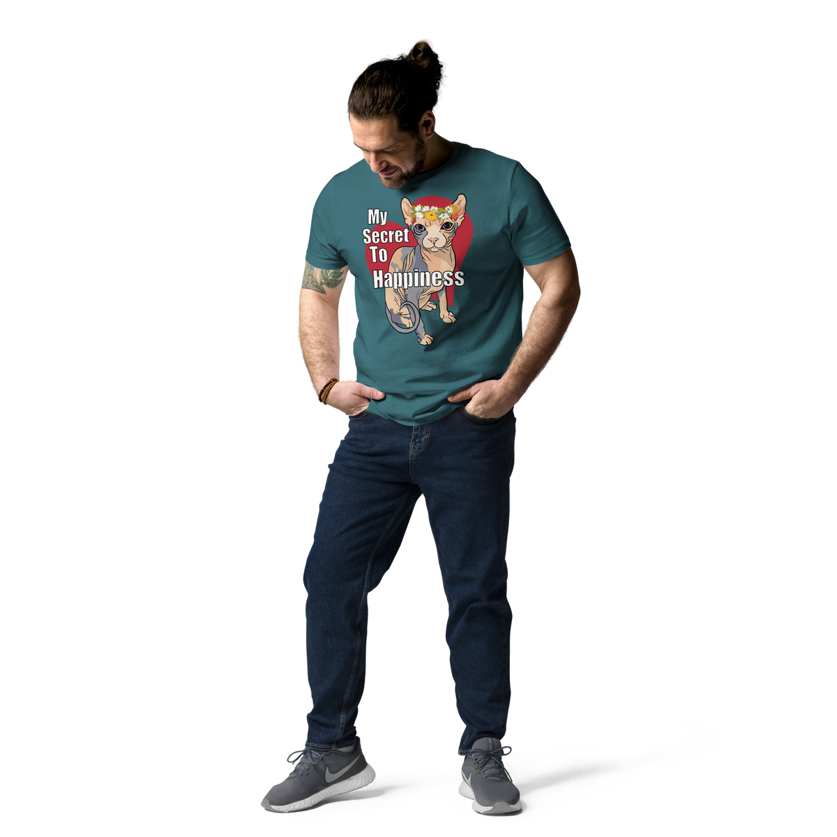 "MY SECRET TO HAPPINESS" UNISEX ECO TEE by ReNewedPet