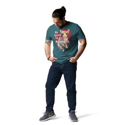 "MY SECRET TO HAPPINESS" UNISEX ECO TEE by ReNewedPet