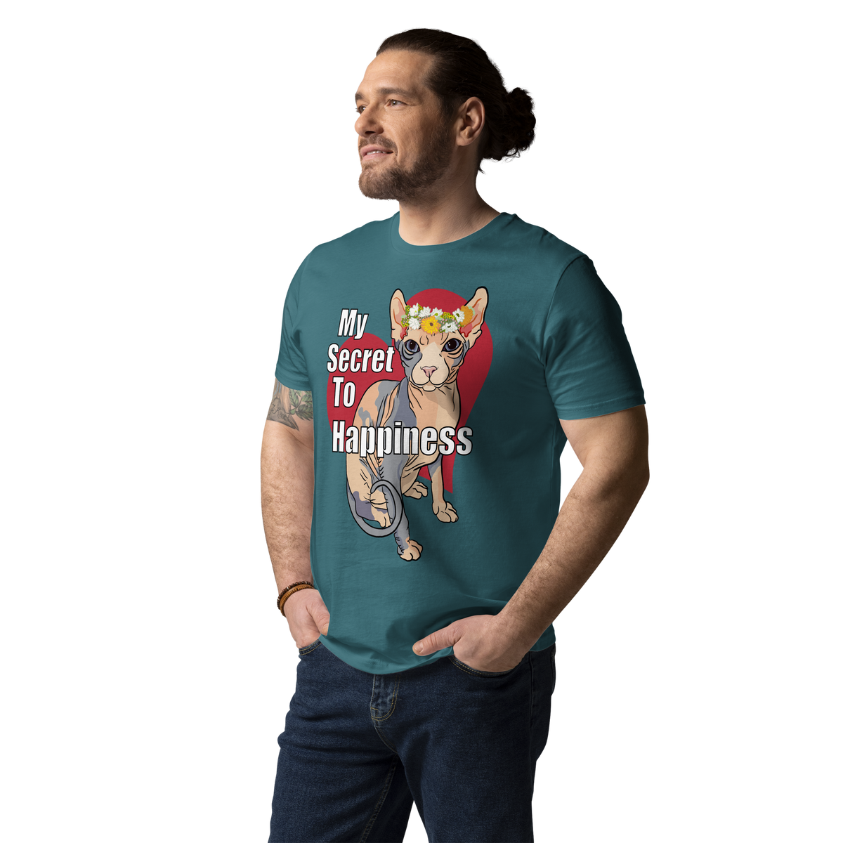 "MY SECRET TO HAPPINESS" UNISEX ECO TEE by ReNewedPet