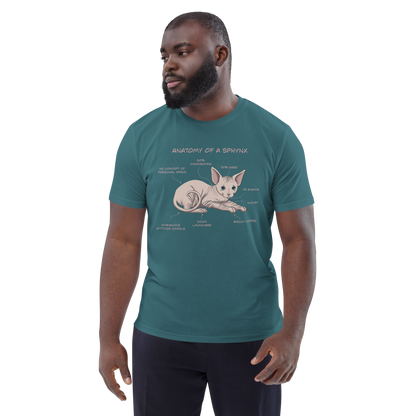 "ANATOMY OF A SPHYNX" UNISEX ORGANIC TEE by ReNewedPet