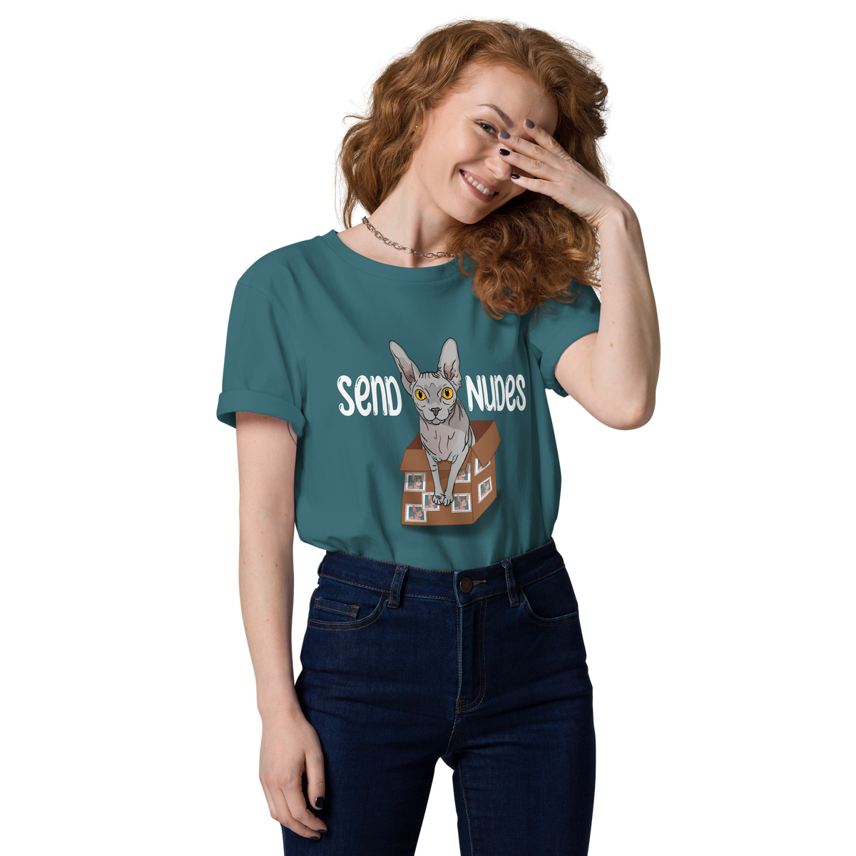 "SEND NUDES" UNISEX ECO TEE by ReNewedPet