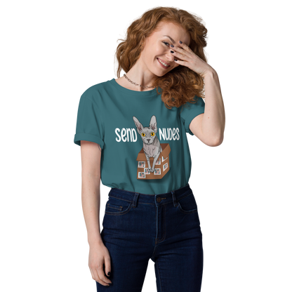 "SEND NUDES" UNISEX ECO TEE by ReNewedPet