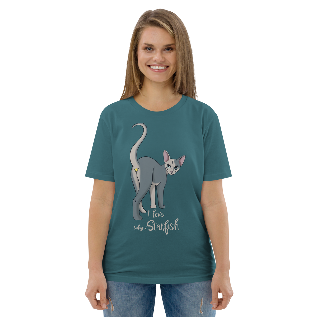"I LOVE SPHYNX STARFISH" UNISEX ECO TEE by ReNewedPet